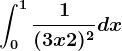 \int0^1\frac1(3x+2)^2dx