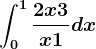 \int0^1\frac2x+3x+1dx