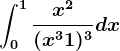 \int0^1\fracx^2(x^3+1)^3dx