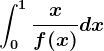 \int0^1\fracxf(x)dx