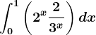 \int0^1\left ( 2^x+\frac23^x \right )dx