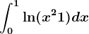 \int0^1\ln(x^2+1)dx