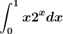 \int0^1x2^xdx
