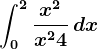 \int0^2\fracx^2x^2+4\, dx
