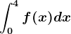 \int0^4f(x)dx