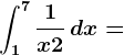 \int1^7 \frac1x+2\, dx=