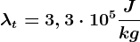 \lambda t=3,3\cdot 10^5\fracJkg