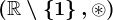 \left(\mathbbR\setminus\left\1\right\,\circledast\right )