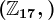 \left(\mathbbZ17,+\right)