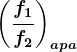 \left (\fracf1f2 \right )apa