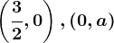 \left ( \frac32, 0 \right ), (0,a)