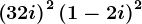 \left ( 3+2i \right )^2+\left ( 1-2i \right )^2
