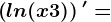 \left ( ln (x+3) \right )'=