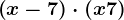 \left ( x-7 \right )\cdot \left ( x+7 \right )