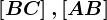 \left [ BC \right ],\left [ AB \right ]