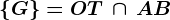 \left \ G \right \= OT\, \cap \, AB