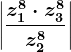 \left | \fracz1^8\cdot z3^8z2^8 \right |