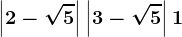 \left | 2-\sqrt5 \right |+\left | 3-\sqrt5 \right |+1