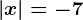 \left | x \right |= -7