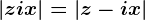 \left | z+ix \right |=\left | z-ix \right |