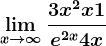 \limx--> \infty \frac3x^2+x+1e^2x+4x