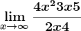\limx--> \infty \frac4x^2+3x+52x+4