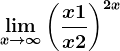 \limx--> \infty \left ( \fracx+1x+2 \right )^2x