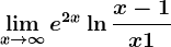 \limx--> \infty e^2x\ln\fracx-1x+1