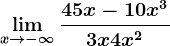 \limx--> -\infty \frac4+5x-10x^33x+4x^2