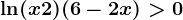 \ln(x+2)(6-2x)>0
