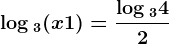 \log 3(x+1)=\frac\log 342
