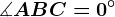 \measuredangle ABC=0^\circ