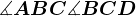 \measuredangle ABC +\measuredangle BCD