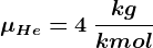 \muHe= 4\: \frackgkmol