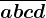 \overlineabcd