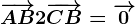 \overrightarrowAB+2\overrightarrowCB=\overrightarrow0