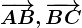 \overrightarrowAB,\overrightarrowBC