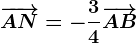 \overrightarrowAN=-\frac34\overrightarrowAB