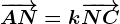 \overrightarrowAN=k\overrightarrowNC