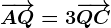 \overrightarrowAQ=3\overrightarrowQC