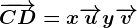 \overrightarrowCD=x\overrightarrowu+y\overrightarrowv