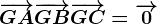 \overrightarrowGA+\overrightarrowGB+\overrightarrowGC=\overrightarrow0