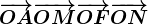 \overrightarrowOA+\overrightarrowOM+\overrightarrowOF+\overrightarrowON