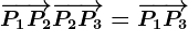 \overrightarrowP1P2+\overrightarrowP2P3=\overrightarrowP1P3