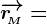 \overrightarrowr\! M =