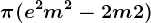 \pi (e^2+m^2-2m+2)