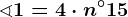 \sphericalangle 1=4\cdot n^\circ+15