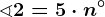 \sphericalangle 2=5 \cdot n^\circ