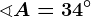 \sphericalangle A=34^\circ