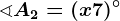 \sphericalangle A2=(x+7)^\circ